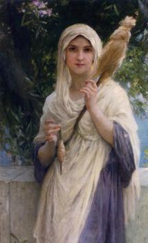 Charles Amable Lenoir : The Spinner By The Sea